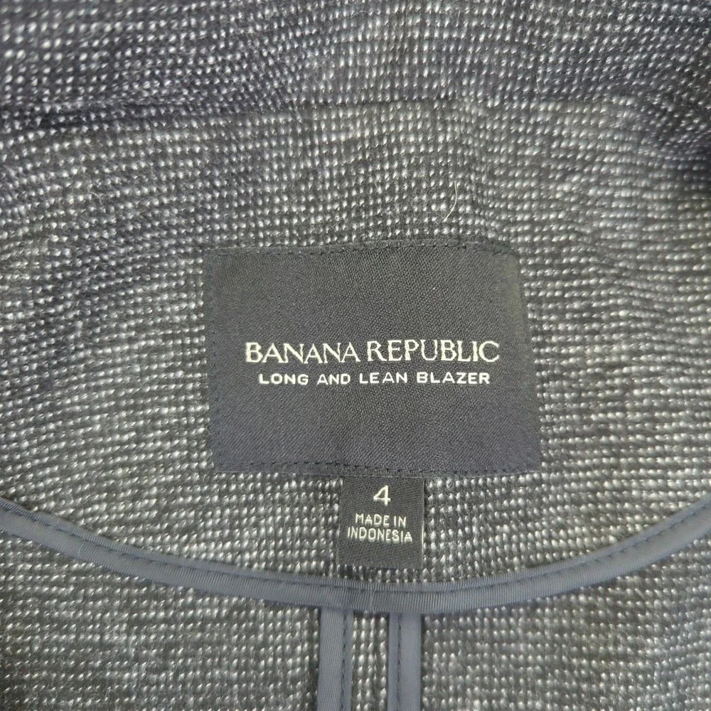 Banana‎ Republic Long and Lean Blazer Gray Career Business Office Jacket 4